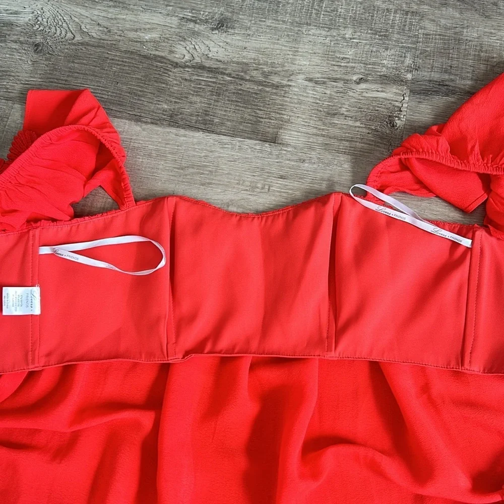 Lovers + Friends Red Off-Shoulder Blouse - Picture 6 of 8